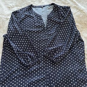 NYDJ Navy w/ Polka Dot Blouse